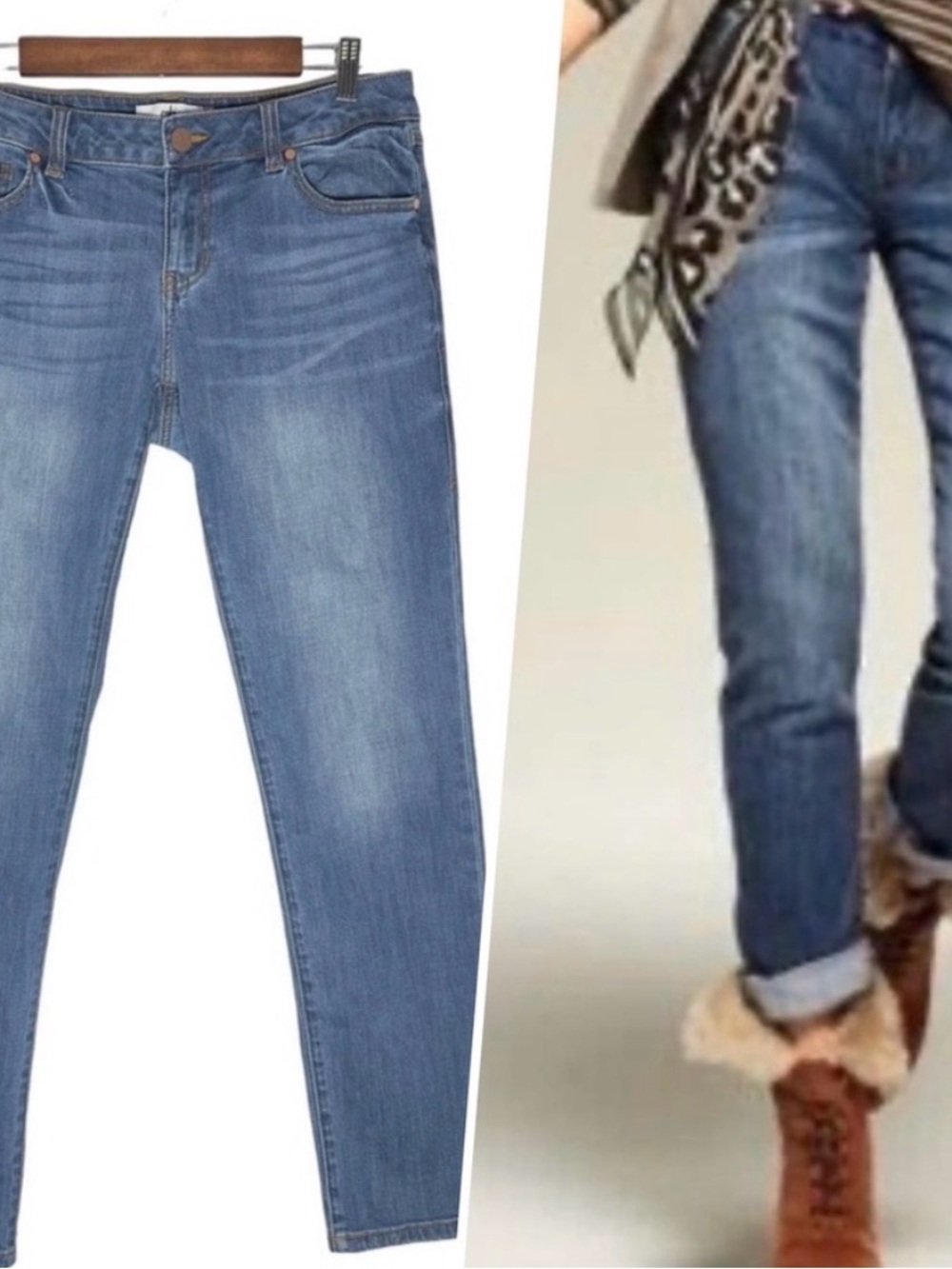 CAbi Medium Wash MidRise Slim Boyfriend Straight-Leg Jeans Size 6